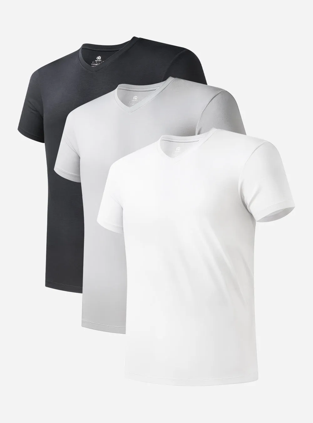 3 Pack Comfortable Bamboo Rayon V-Neck Undershirts