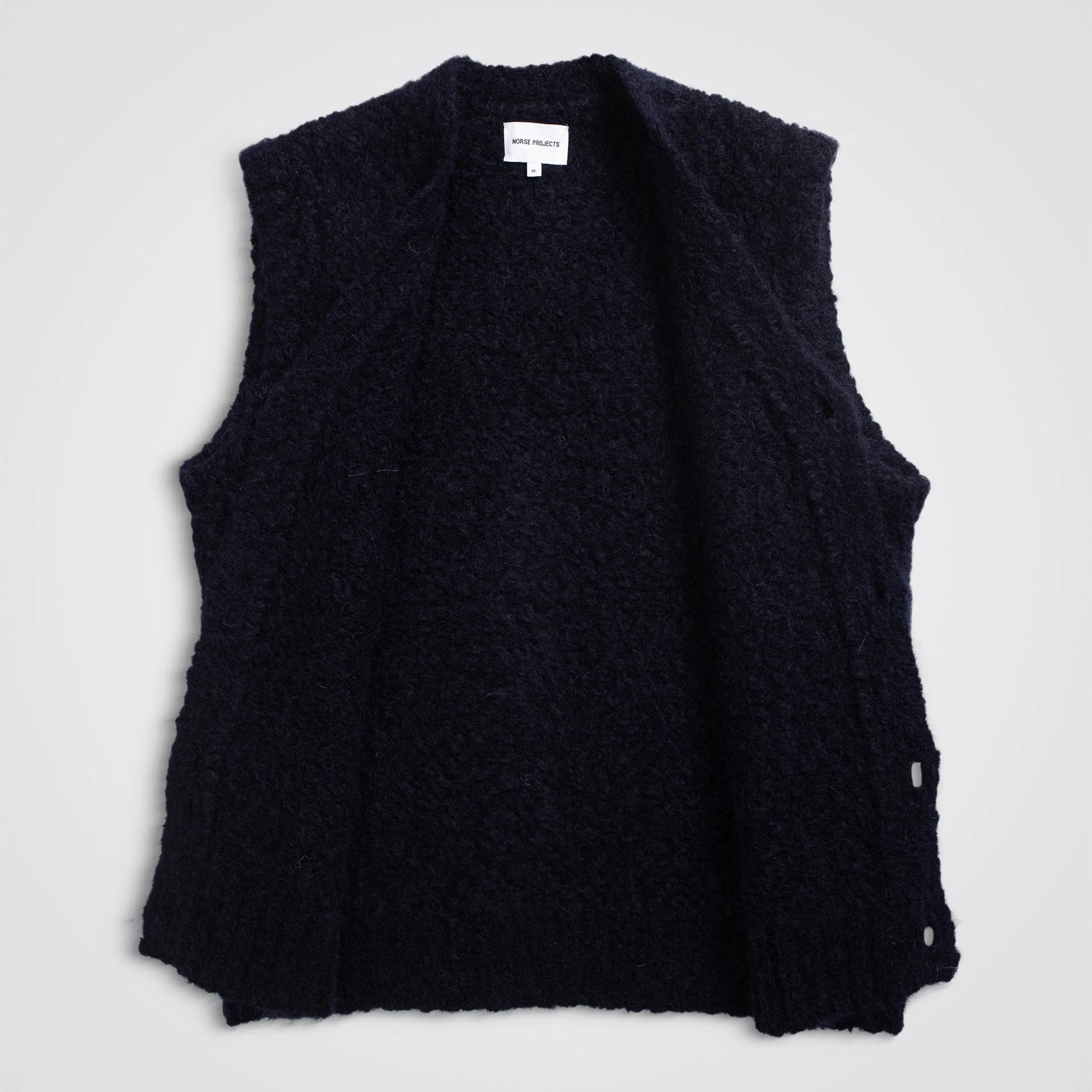 August Flame Alpaca Cardigan Vest Navy