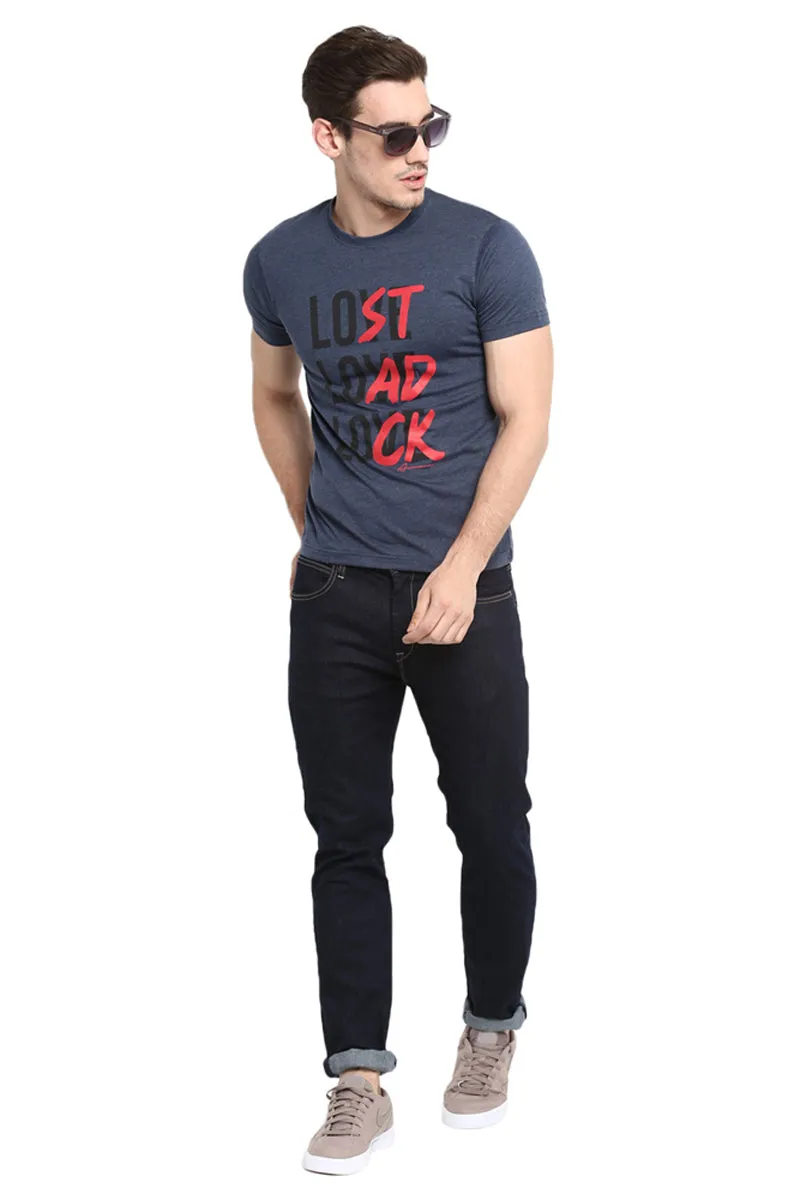 AXMANN Casual T-Shirt (Indigo Melange | Bamboo) Combo Pack