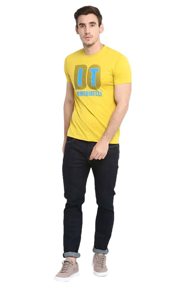 AXMANN Casual T-Shirt (Indigo Melange | Bamboo) Combo Pack