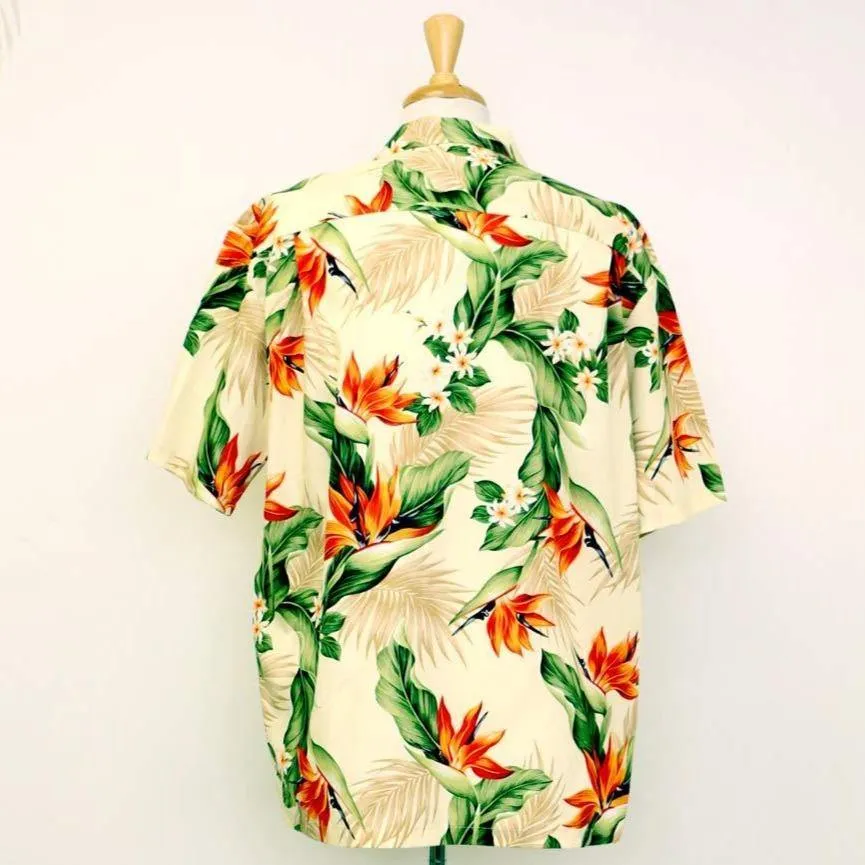 Birds of Paradise Cream Aloha Shirt