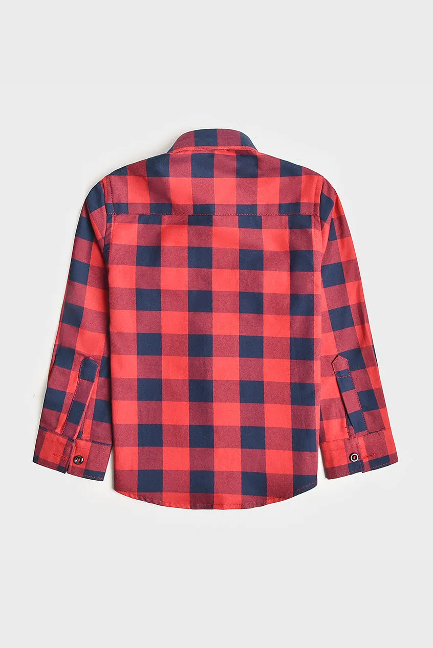 Boys Full Sleeves Check Shirt