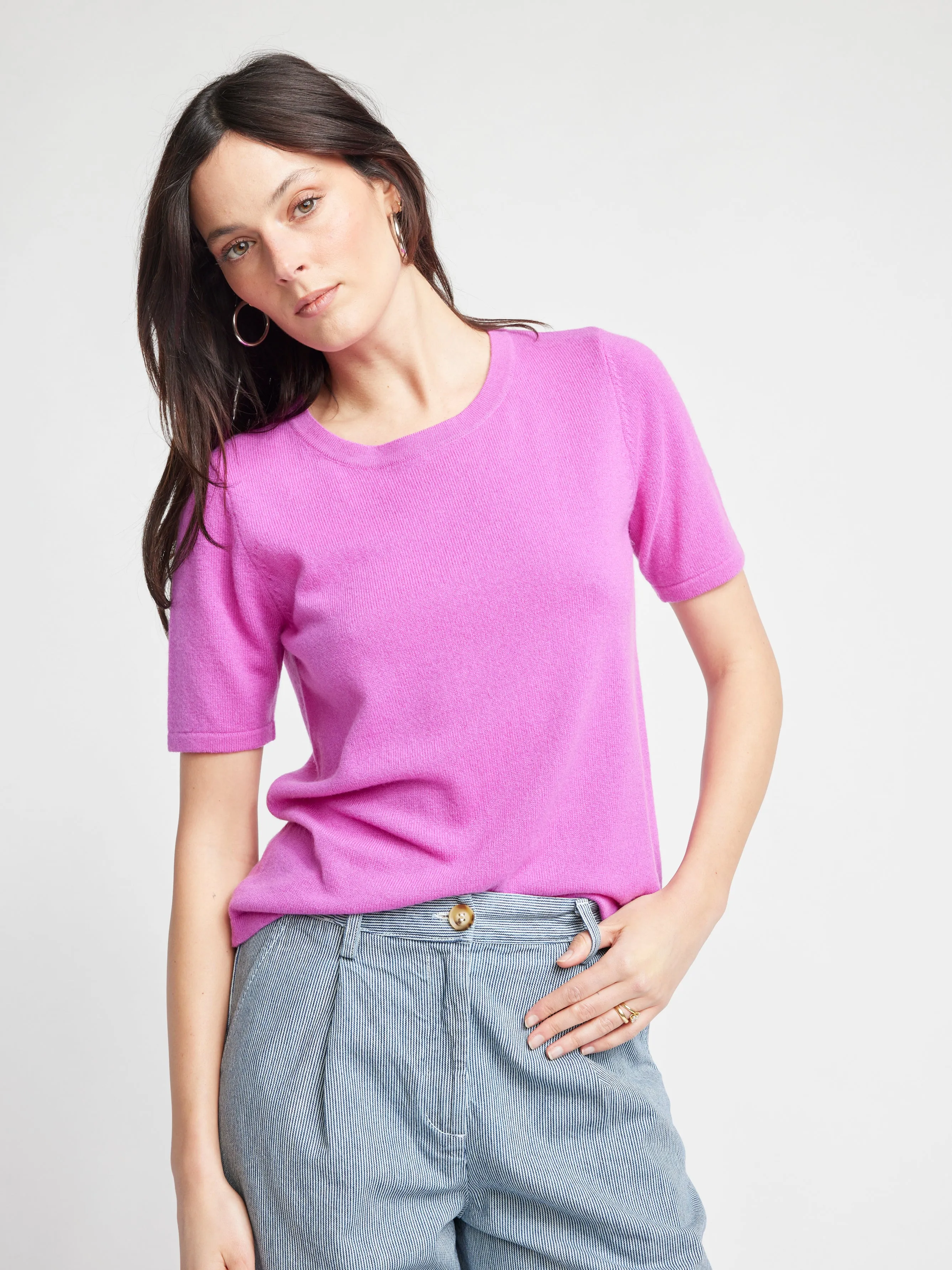 Brea Cashmere T-Shirt Sweater