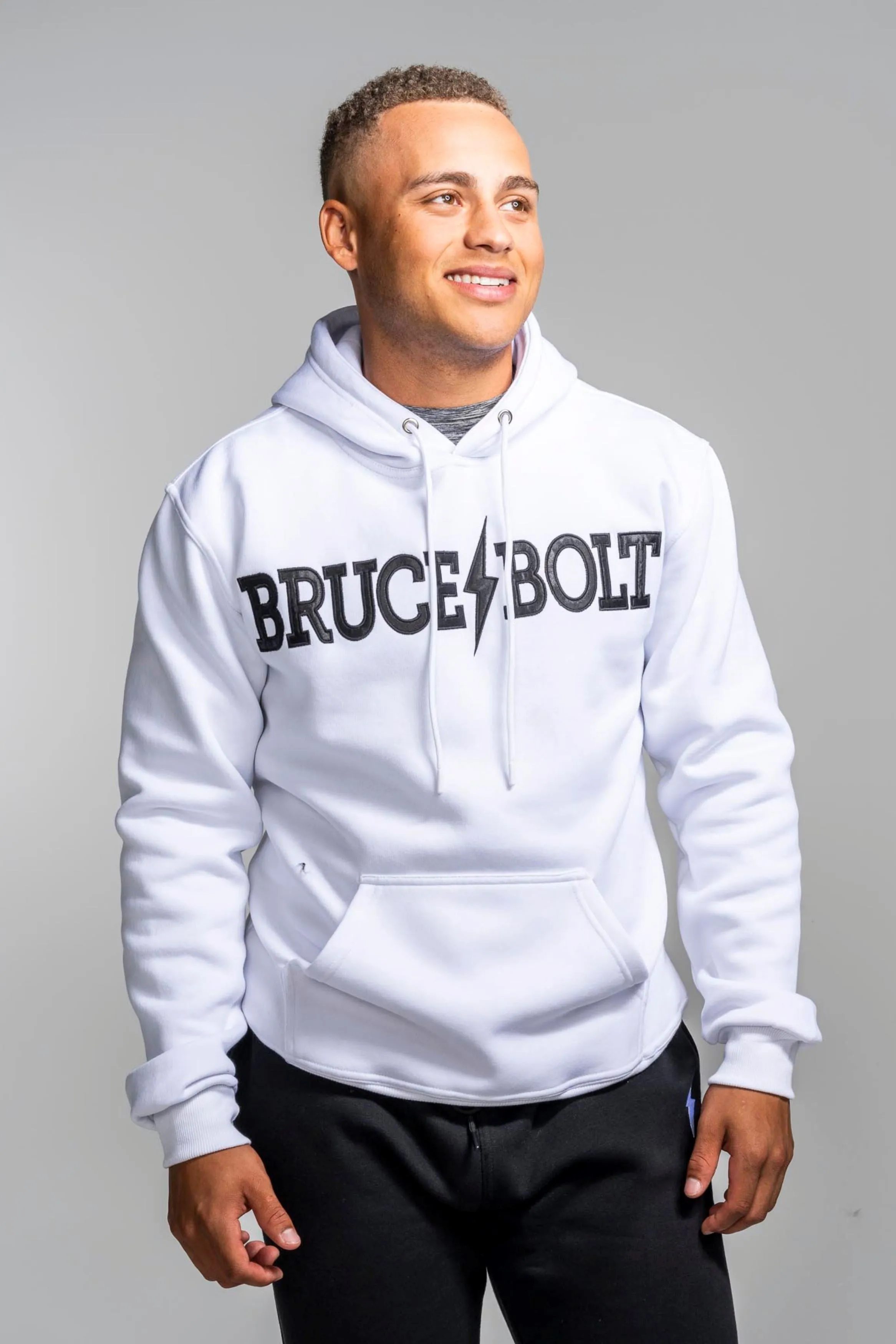 BRUCE BOLT "BRUCE BOLT" Hoodie - WHITE