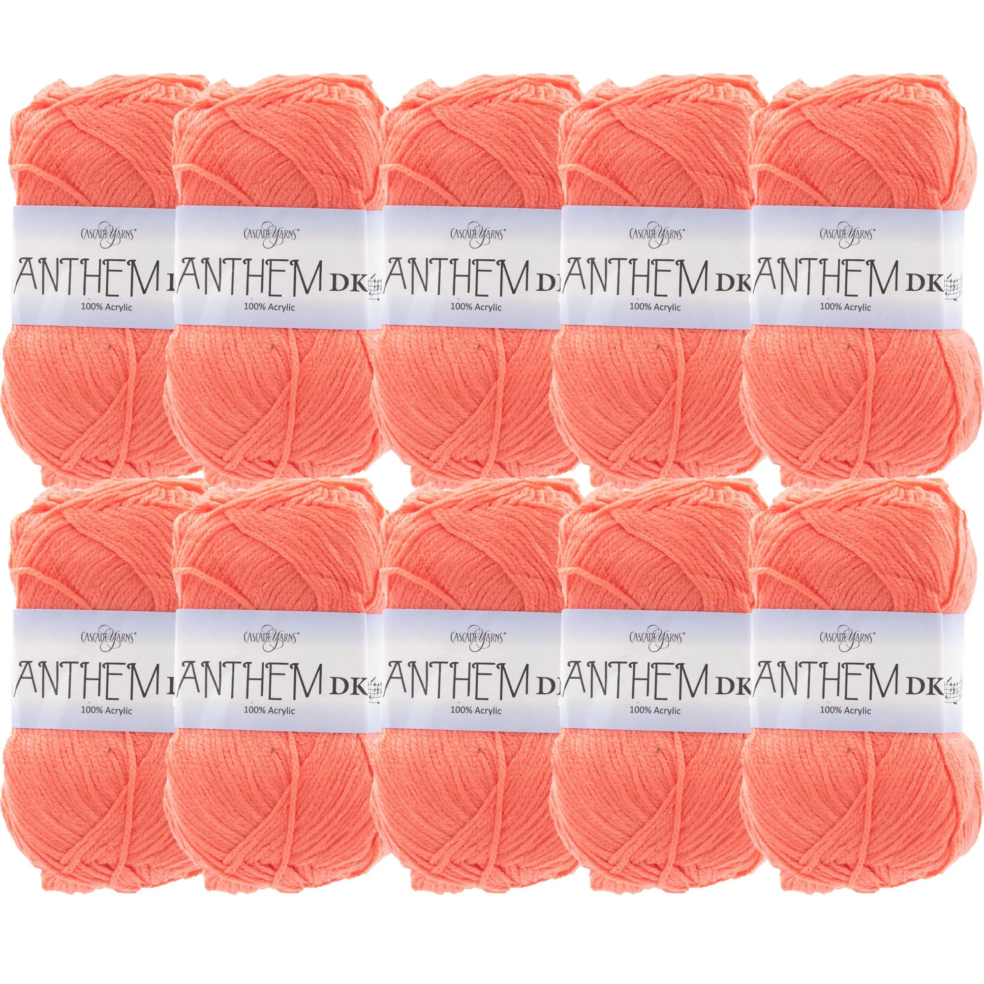 Cascade Yarns Anthem DK Yarn - 49 Living Coral - 10-Pack