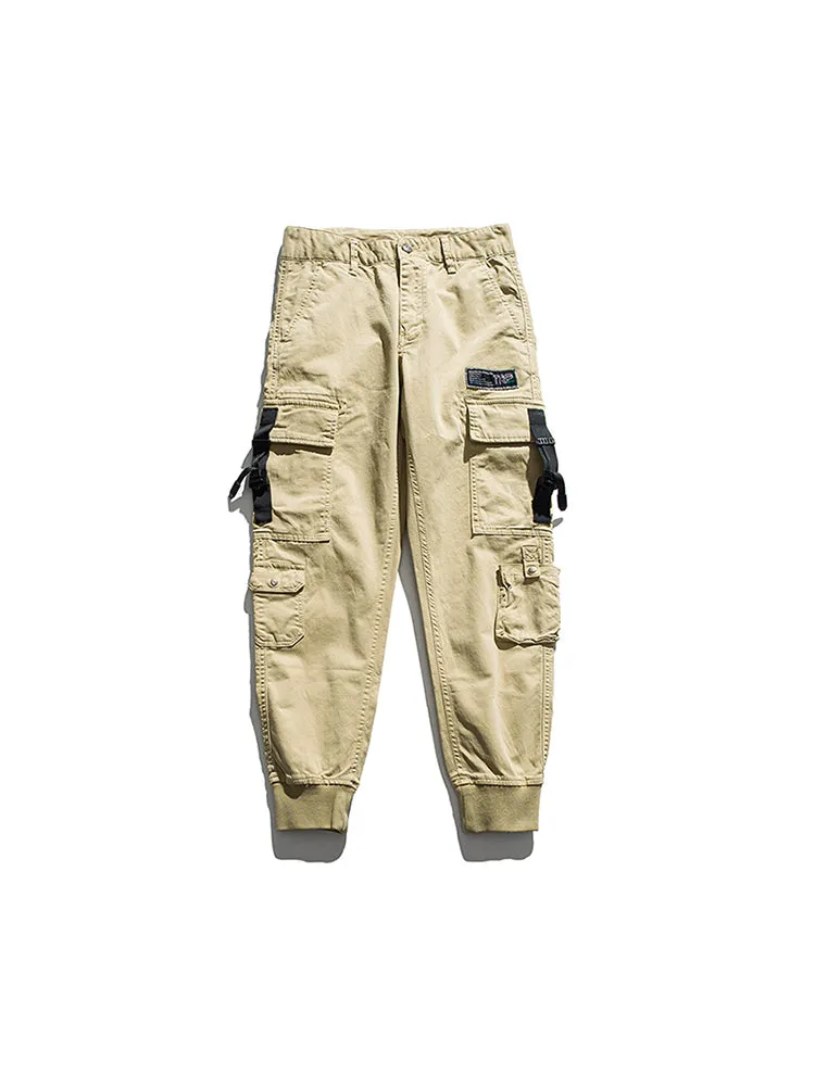 Casual Multi-Pocket Tapered Pants Outdoor Cargo Pants