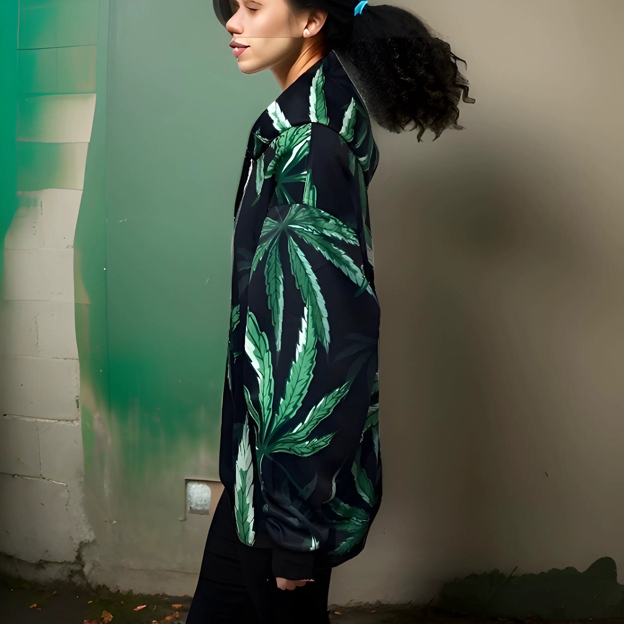 ^CLASSIC WEED LEAF^ ~ALL OVER PRINT~ PULLOVER HOODIES (FLEECE LINED)