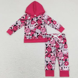 Cowgirl Kids Girls Clothing Valentine's Day Hoodies Sets GLP1126