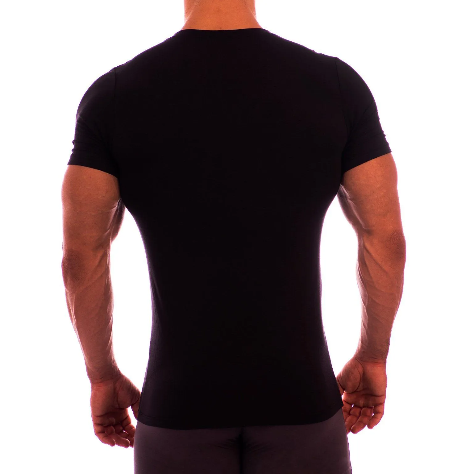 Deep V Neck Short Sleeve Undershirt