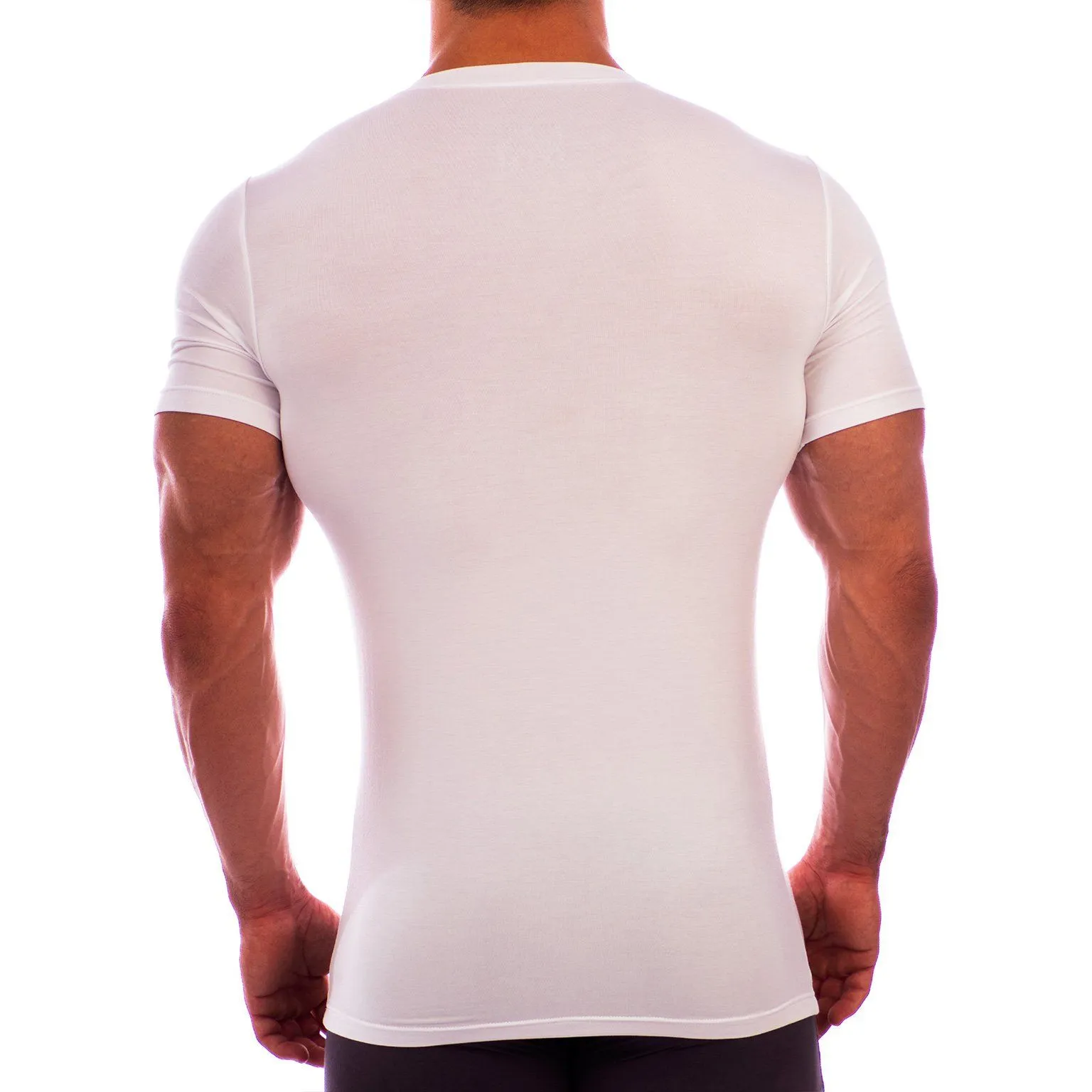 Deep V Neck Short Sleeve Undershirt