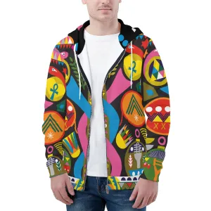 Double Snake All Over Print Zip Hoodie