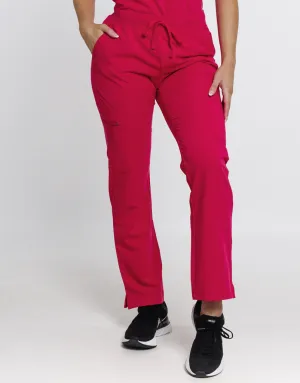 Essential Multi-Pocket Scrub Pants - Magenta Pink