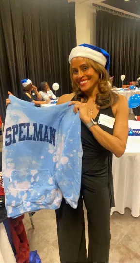 Handmade Spelman Powder Blue Hand Bleached Fleece Hoodie with Pockets