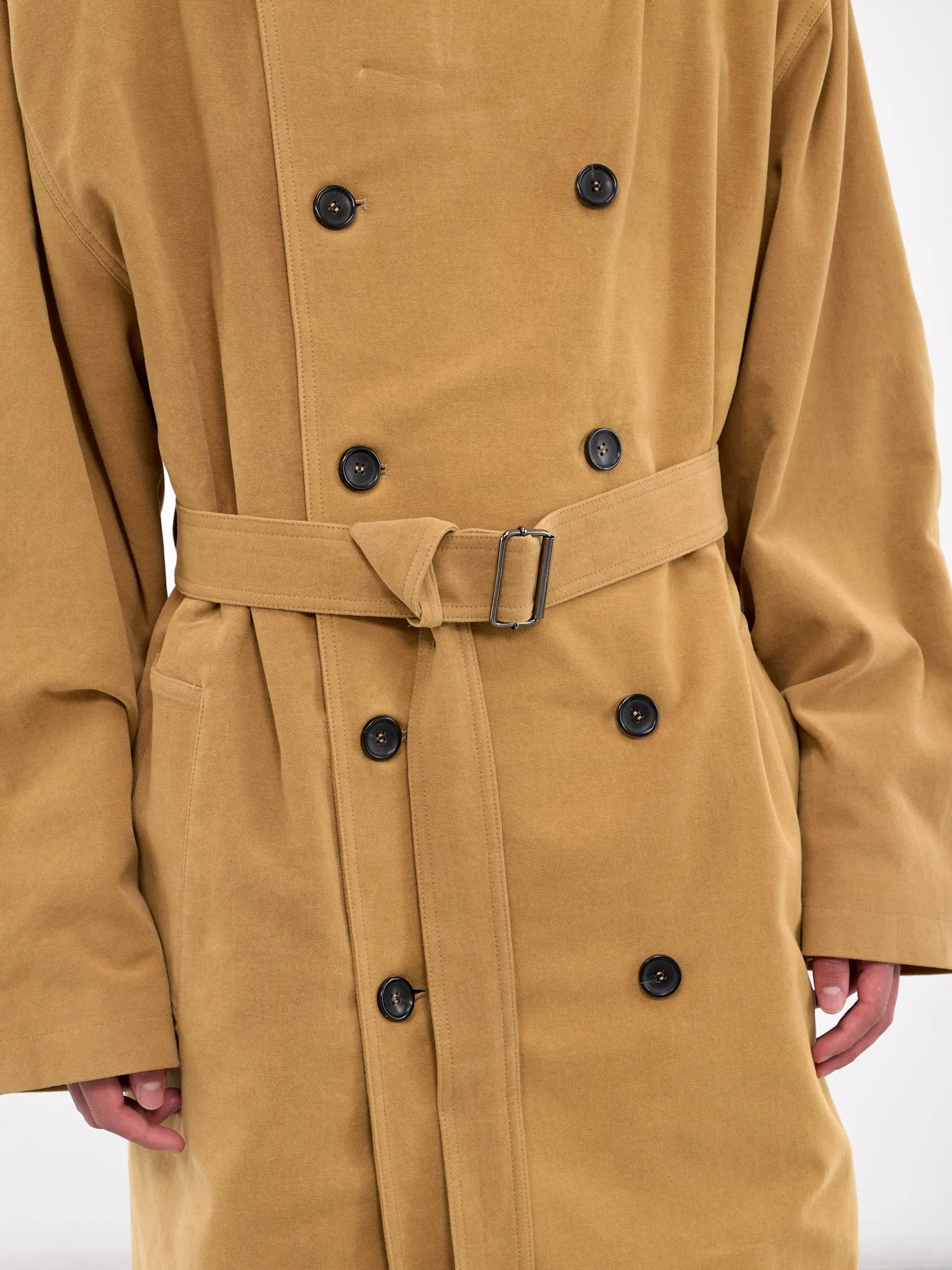 Insert Hood Trench Coat (203CO003-F528-DARK-BEIGE)