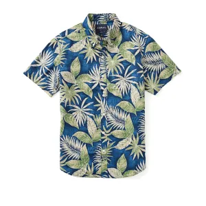 Italian Short Sleeve Shirt - Lipari Fern Leaf