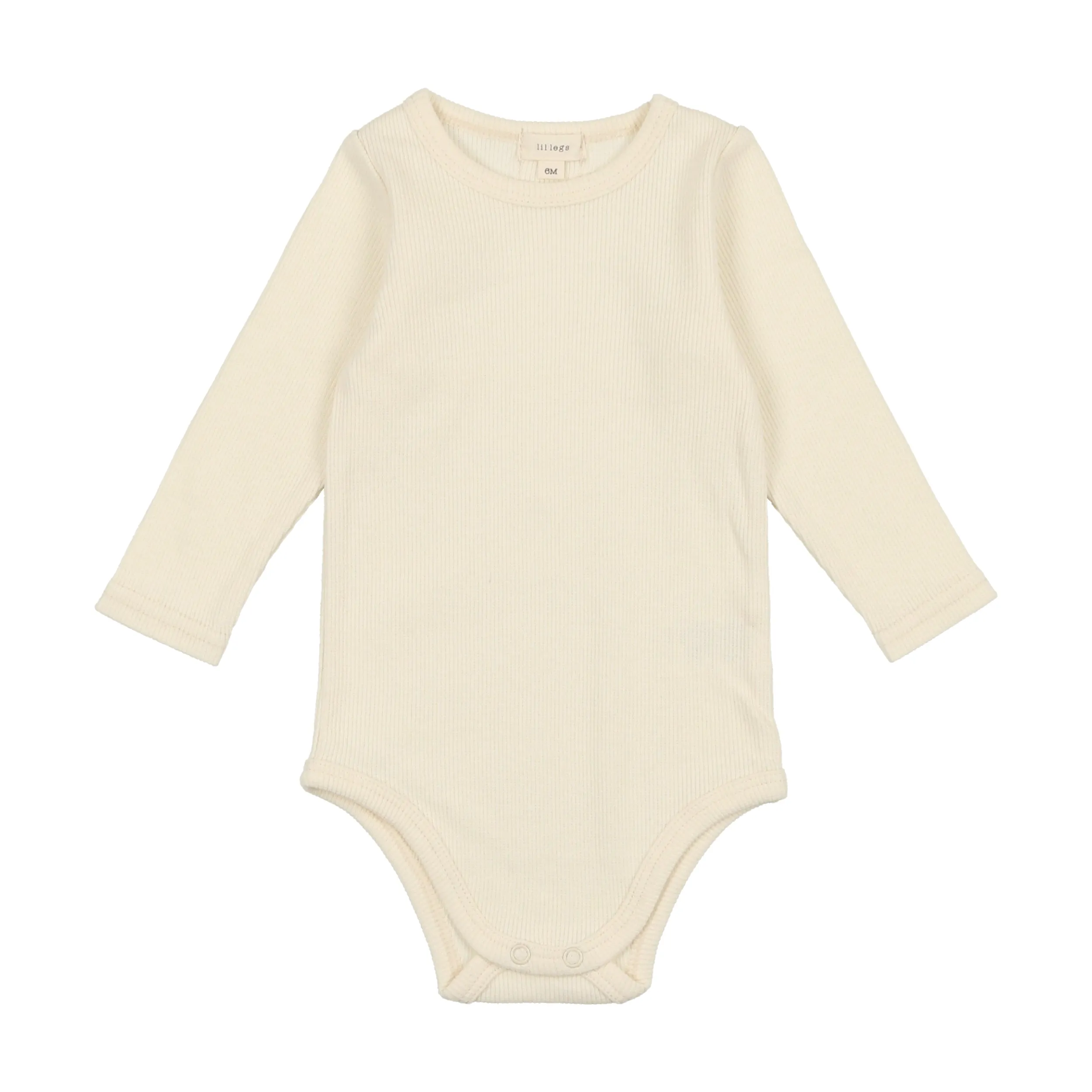 Lil Legs Ribbed Crewneck Onesie Winter White