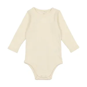 Lil Legs Ribbed Crewneck Onesie Winter White