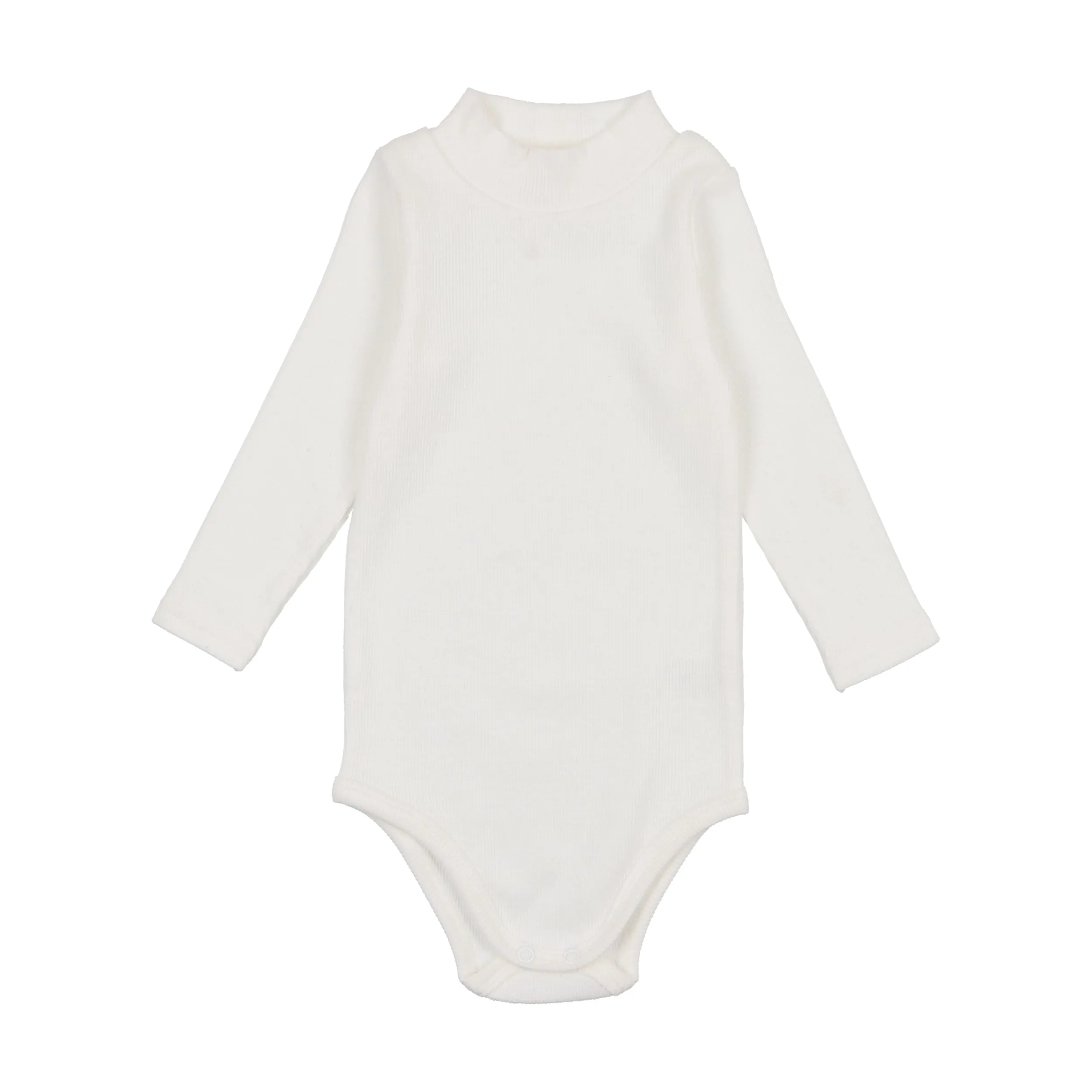 Lil Legs Ribbed Mock Neck Onesie Winter White