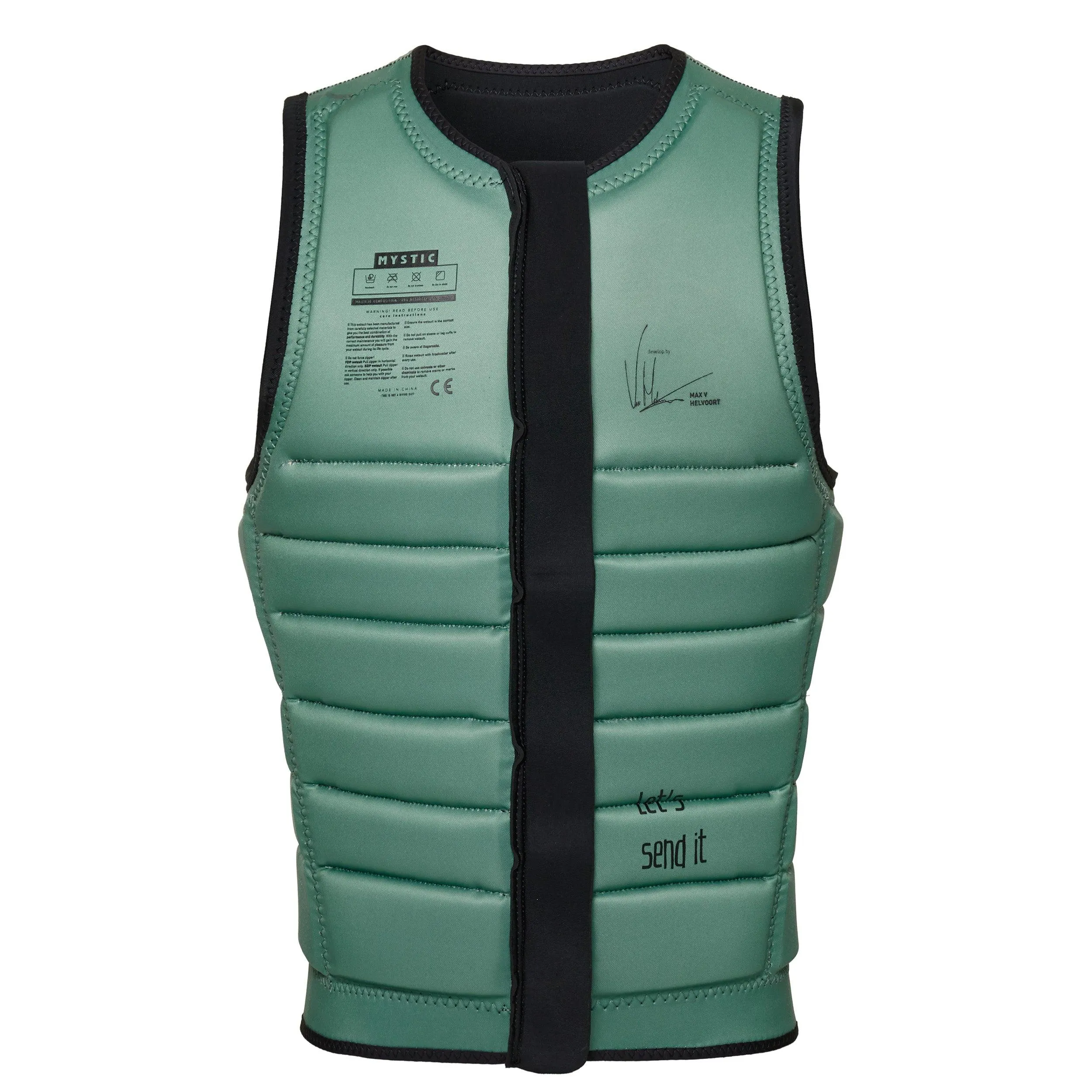 Mystic Check Out Impact Vest Fzip Wake