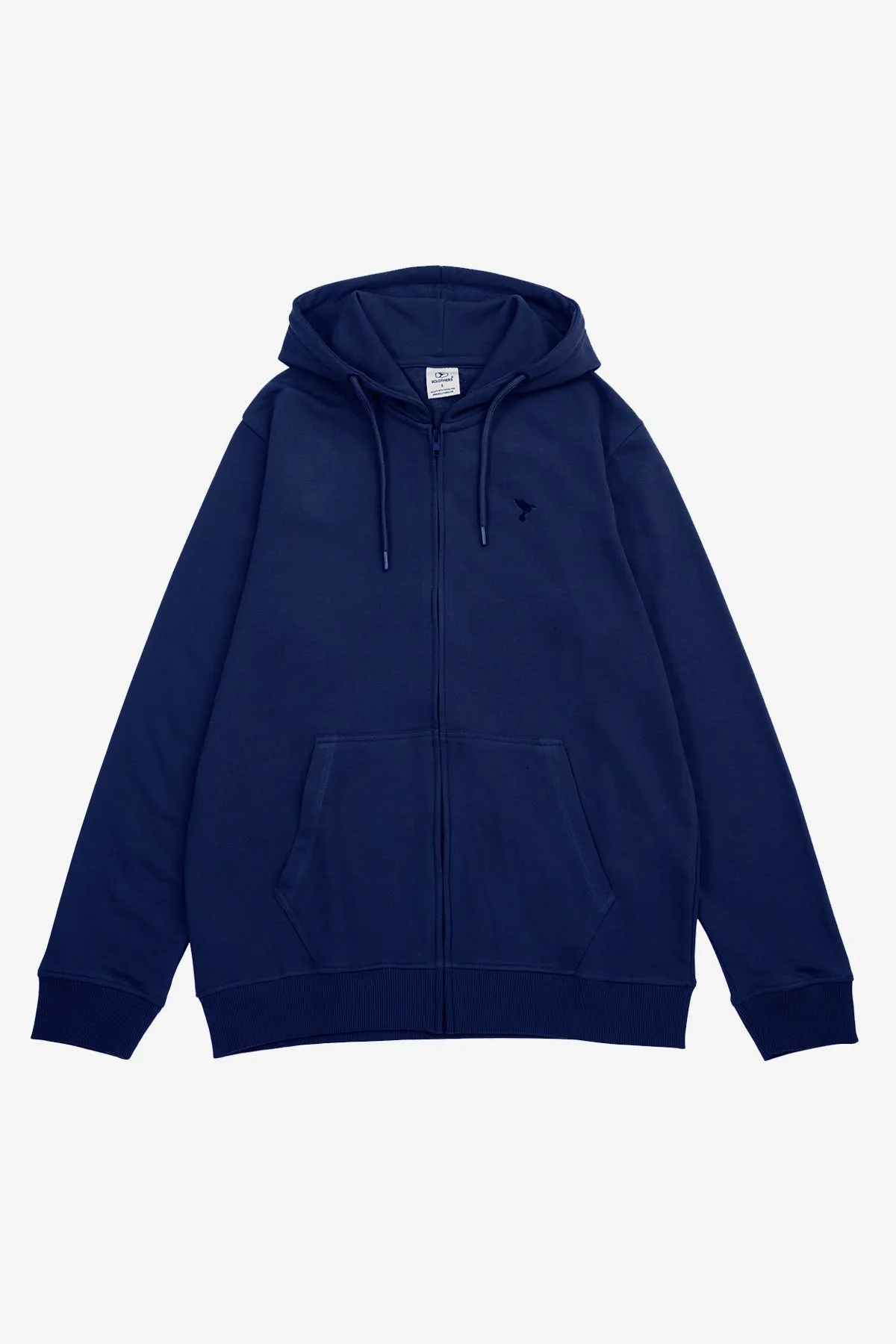 Navy Embroidered Zipper Hoodie - S24 - MH0093R