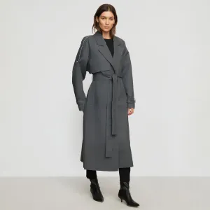 Rhea Contrast Trim Trench Coat