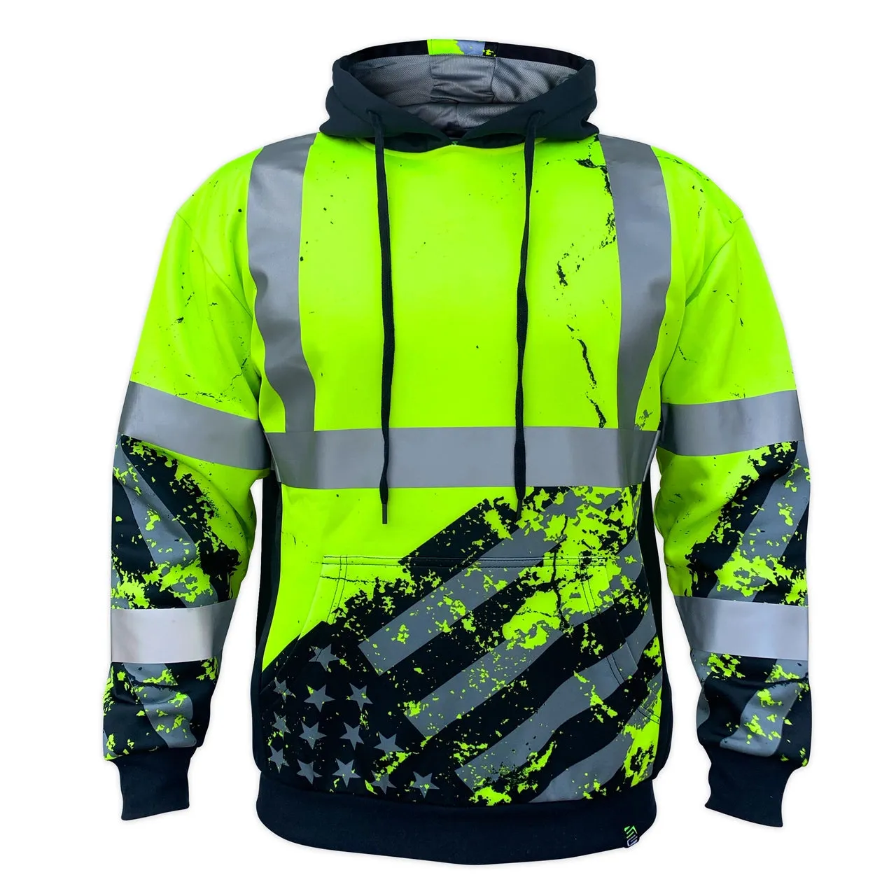 SafetyShirtz - SS360º ANSI Class 3 American Grit Safety Hoodie