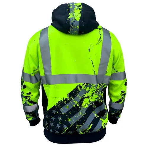 SafetyShirtz - SS360º ANSI Class 3 American Grit Safety Hoodie