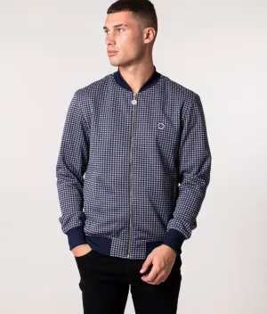 Slim Fit Gingham Bomber Jacket