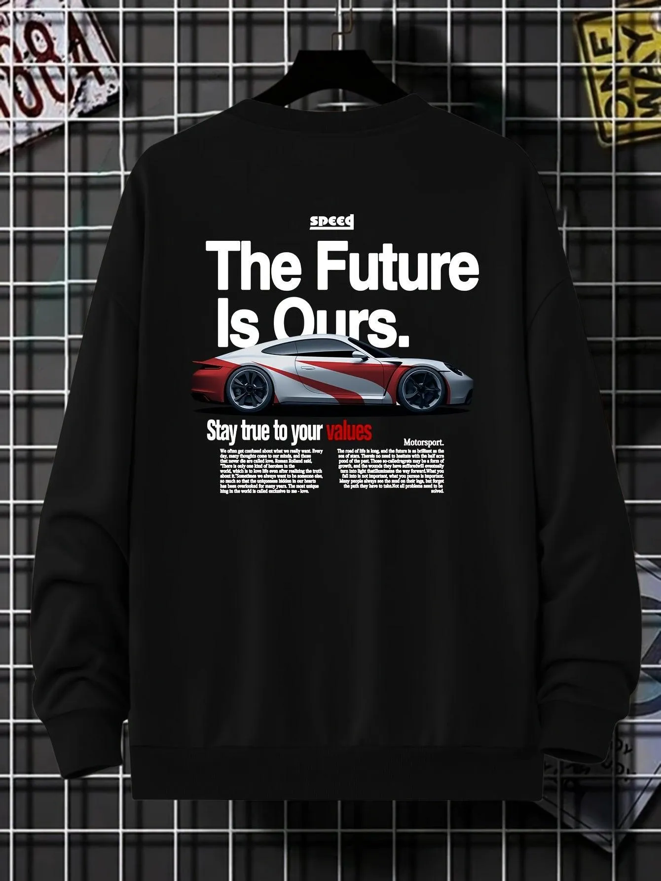 Stylish porsche Racing Car Graphic  Sweatshirt