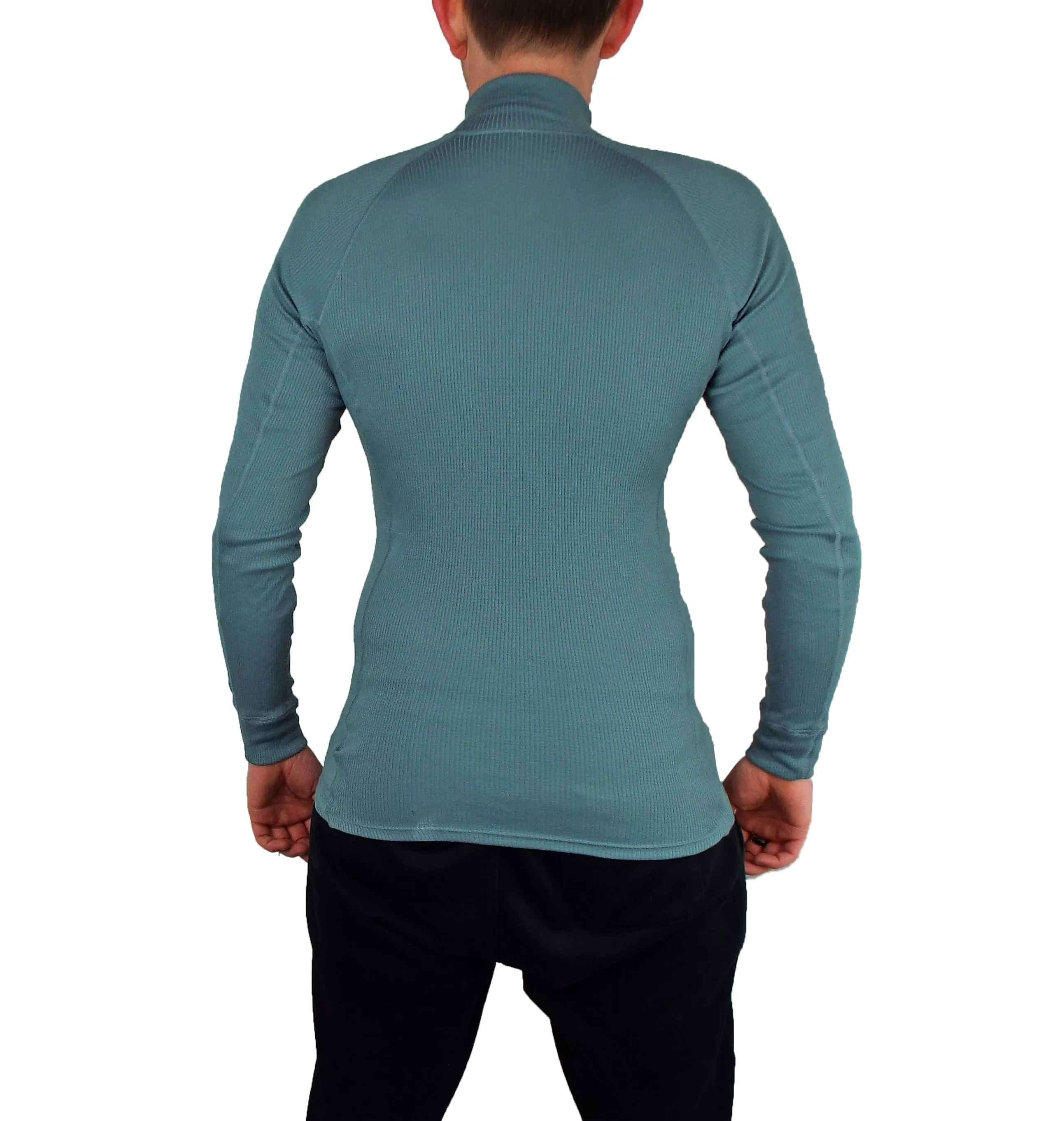 Thermowave Dutch Army - Sky Grey and Navy Blue Long Sleeve Thermal - Base Layer - Zipped/Turtle Neck