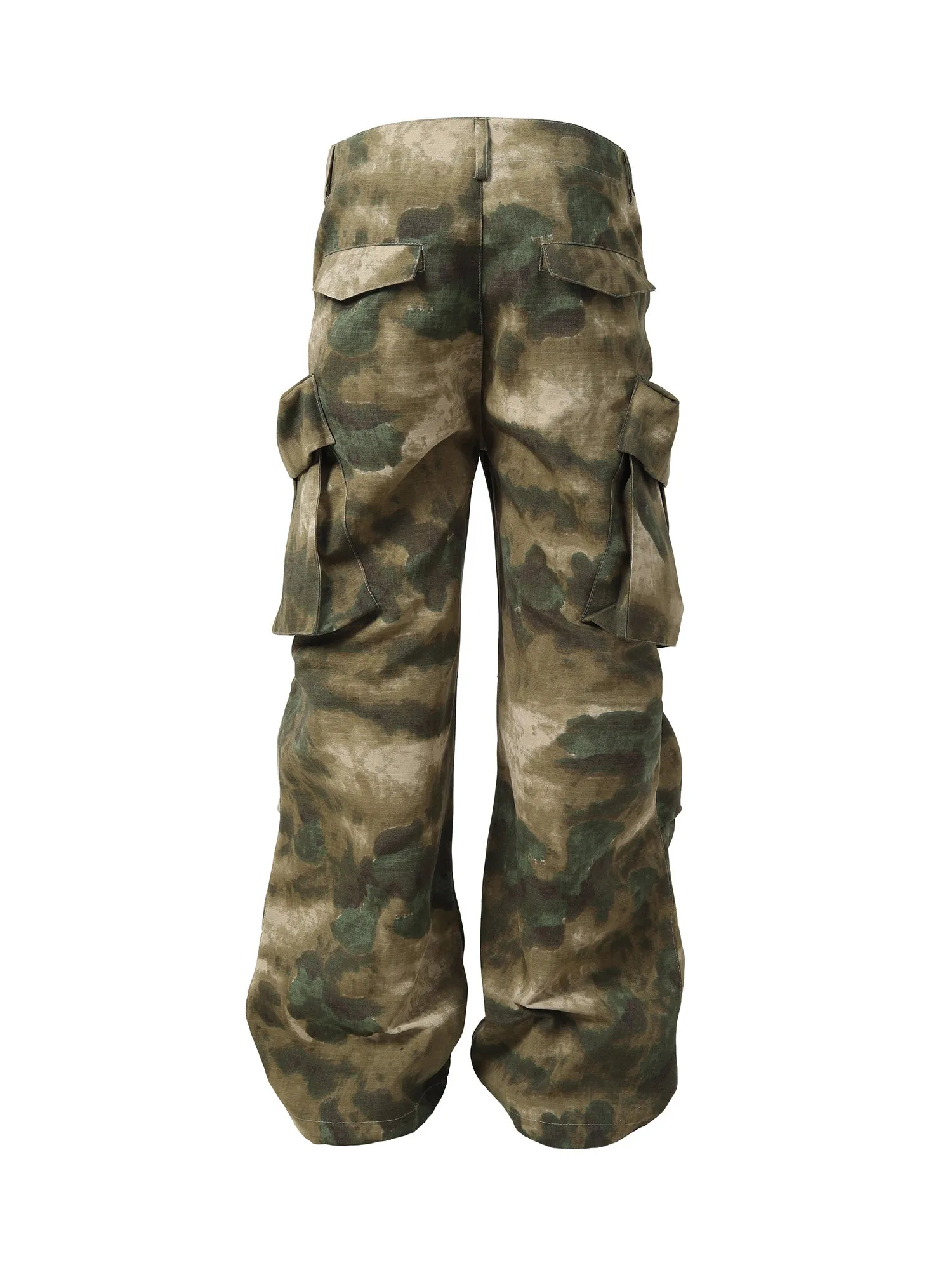 Thesupermade High Street Badge Camouflage Multi-Pocket Pants