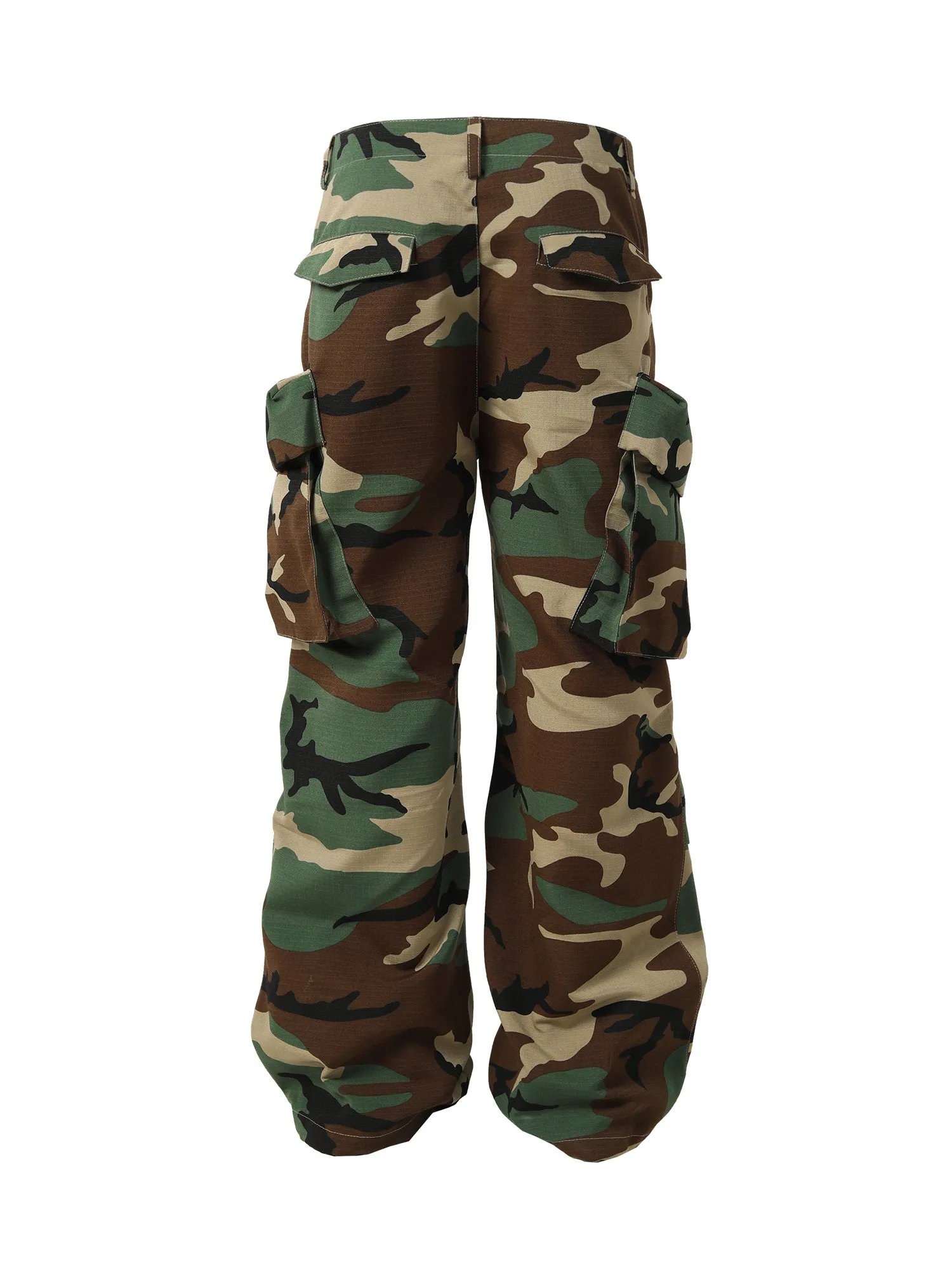 Thesupermade High Street Badge Camouflage Multi-Pocket Pants