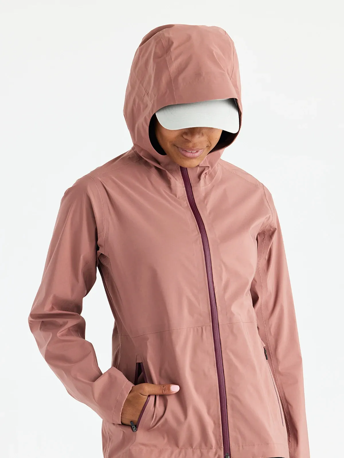 Women's Cloudshield Rain Jacket - Light Sangria