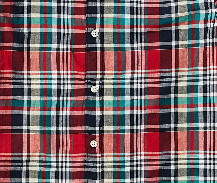 Zachary  - Indian Madras Short Sleeve Shirt